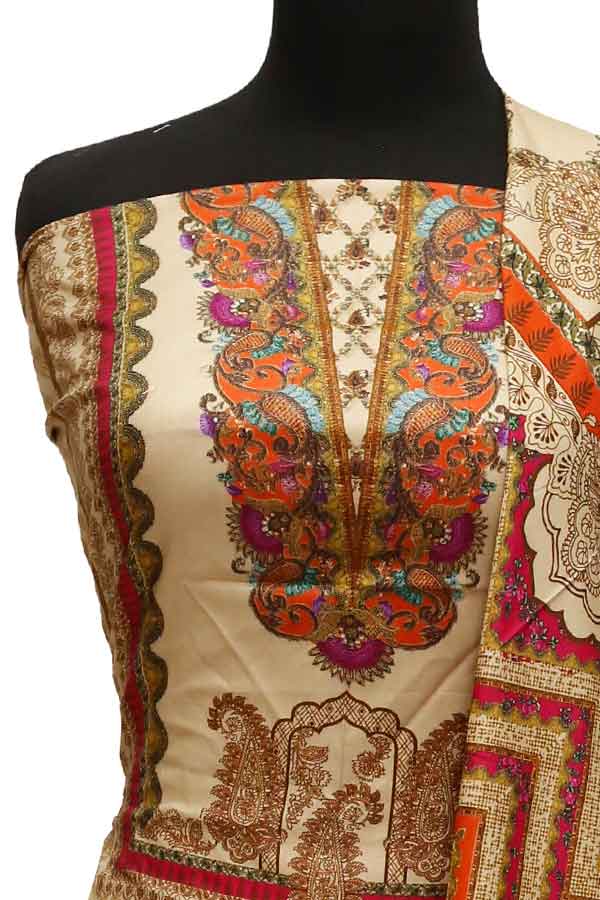 Bin Saeed Print Linen`21 D#952 (Skin)