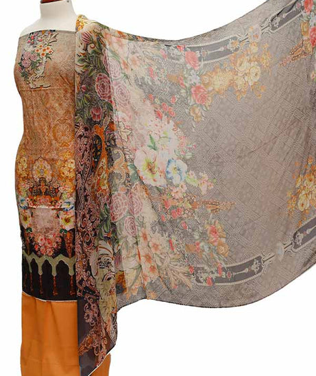 Chiken Kari Lawn Chiffon Duptt'21 D#12-22