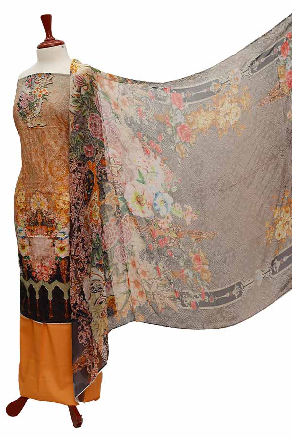 Chiken Kari Lawn Chiffon Duptt'21 D#12-22