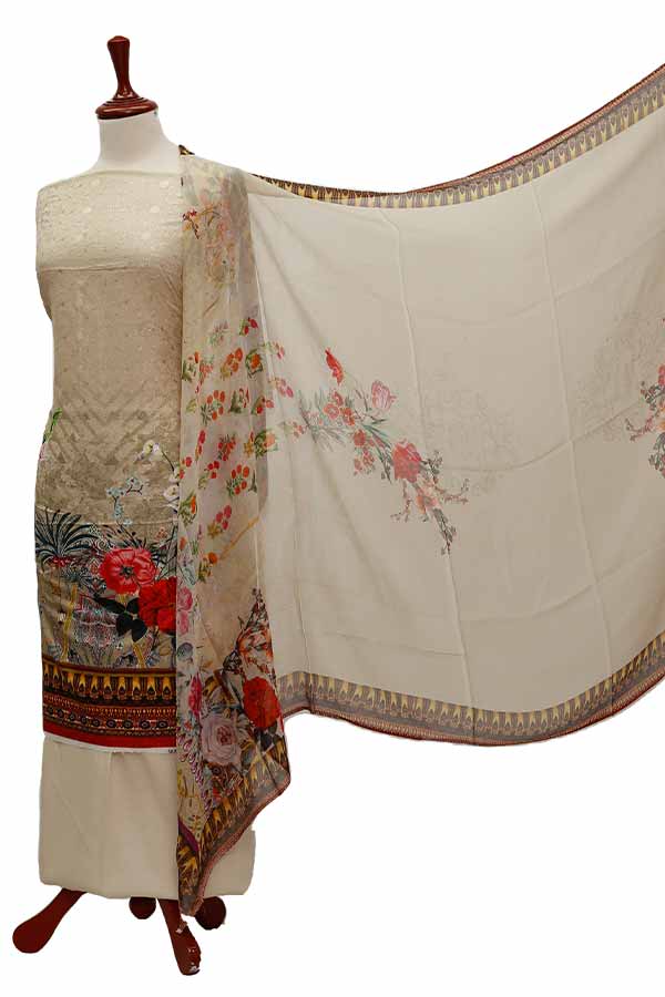 Chiken Kari Lawn Chiffon Duptt'21 D#12-32