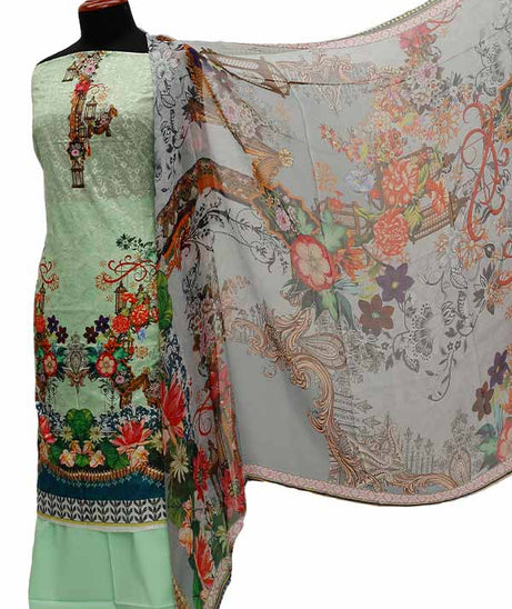 Chiken Kari Lawn Chiffon Duptt'21 D#12-34