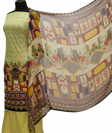 Chiken Kari Lawn Chiffon Duptt'21 D#12-37