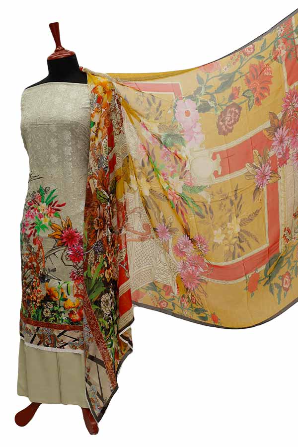 Chiken Kari Lawn Chiffon Duptt'21 D#12-46