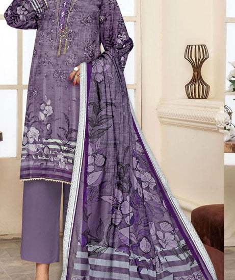Classy Digital Emb Lawn`23 Purple