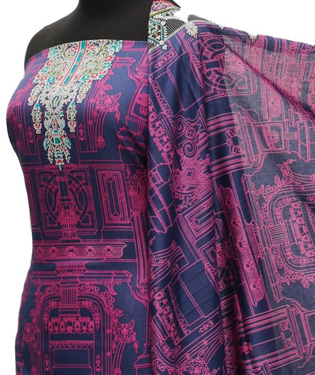 Daman Print Lawn`21 D#1322 (Blue)