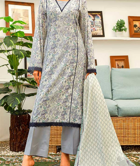 Daman Print Lawn'22 D#1519 Blue