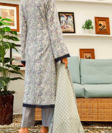 Daman Print Lawn'22 D#1519 Blue
