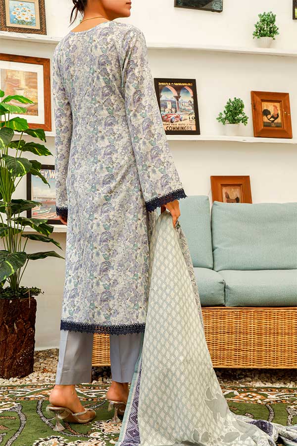 Daman Print Lawn'22 D#1519 Blue