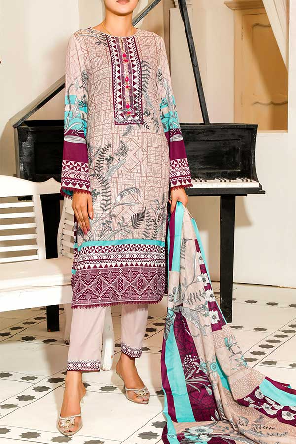 Daman Print Lawn'22 D#1526 Blue