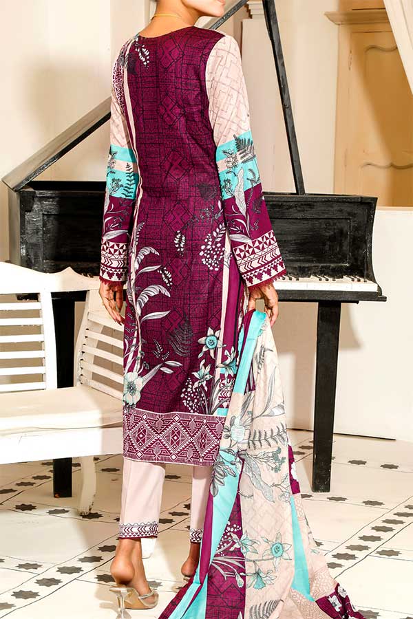 Daman Print Lawn'22 D#1526 Blue