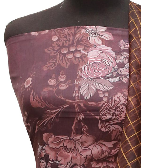 E9 D/Lawn Organza Dupatta`22 D#8189 Purple