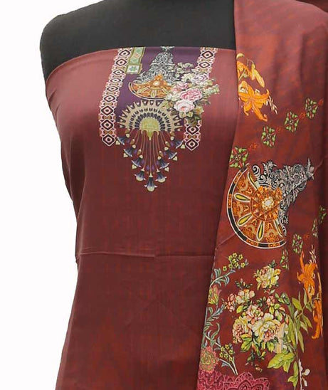 Egyption E9 Check Linen`21 D#11869 (Maroon)