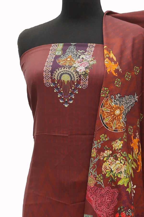 Egyption E9 Check Linen`21 D#11869 (Maroon)