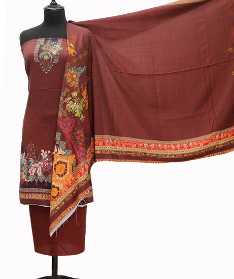 Egyption E9 Check Linen`21 D#11869 (Maroon)
