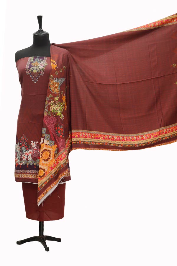 Egyption E9 Check Linen`21 D#11869 (Maroon)