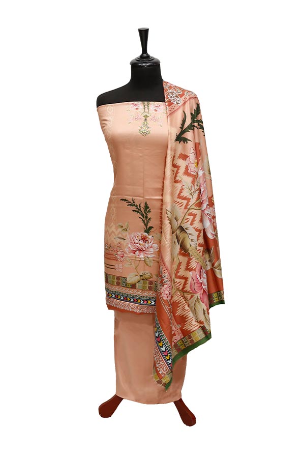 Egyption E9 D/Cotail Linen`21 D#17043 (Peach)