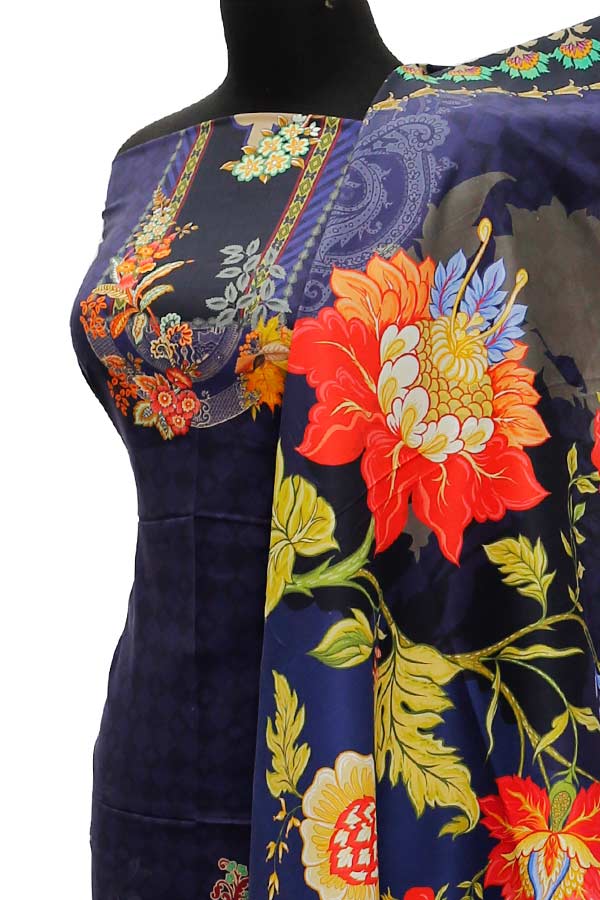 Egyption E9 D/Print Linen`21 D#132 (N Blue)