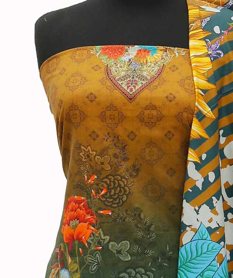 Egyption E9 D/Print Linen`21 D#140 (Mustard)