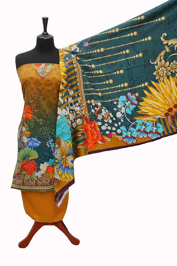 Egyption E9 D/Print Linen`21 D#140 (Mustard)