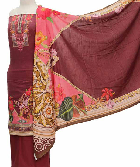 Egyptian E9 D/Slub Lawn'21 D#11262 Maroon