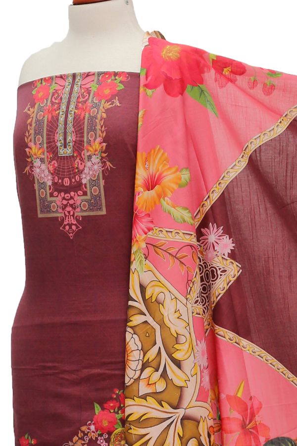 Egyptian E9 D/Slub Lawn'21 D#11262 Maroon