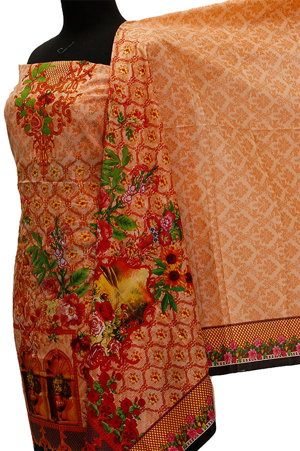 Eiza Print Lawn'21 D # 1040  Peach