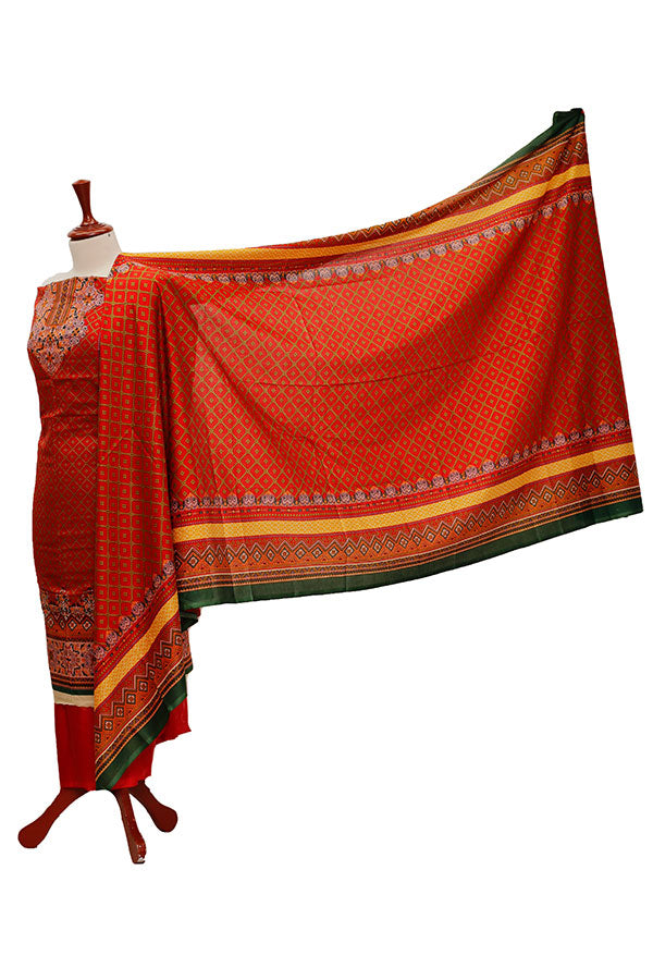 Eiza Print Lawn'21 D # 1044  Red