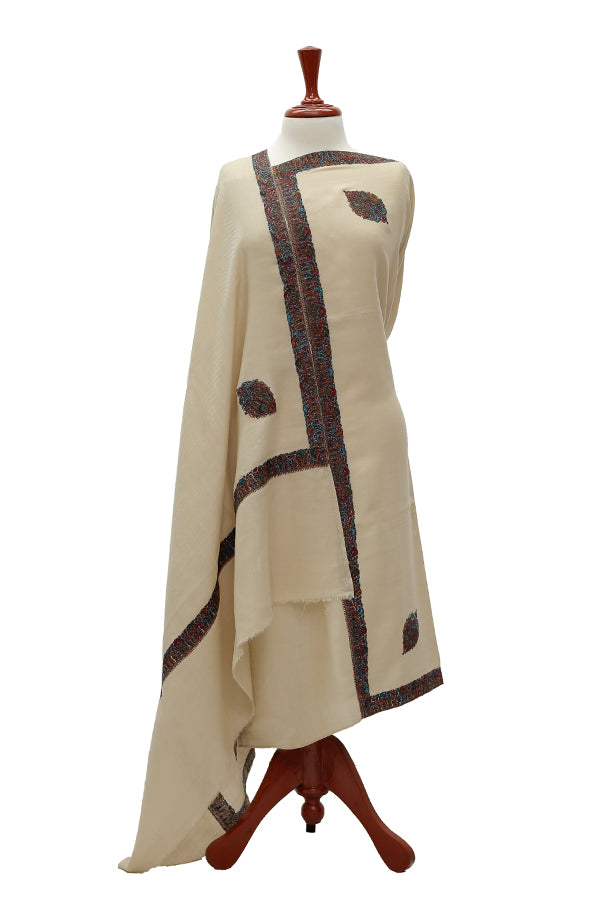 Embroiderey Shawl (Semi Pashmina) D#130- 3