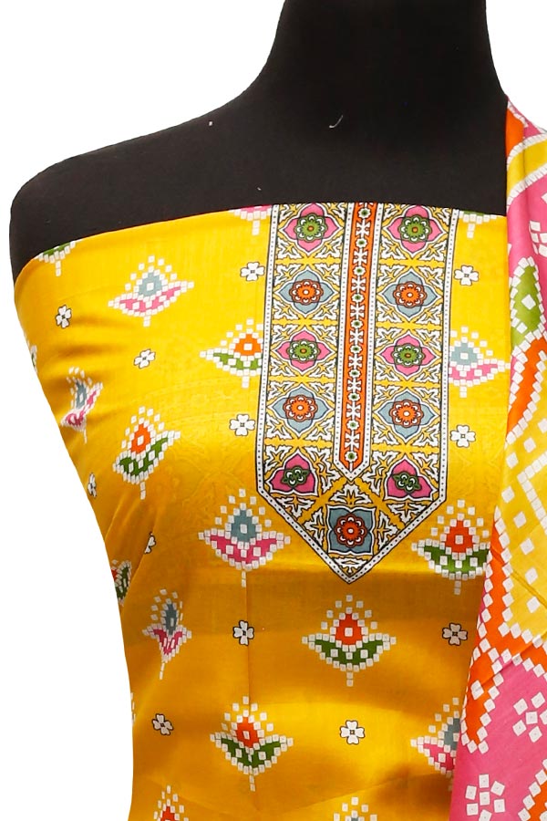 Friha &amp; Farha Naz Lawn`22 D#828 Yellow