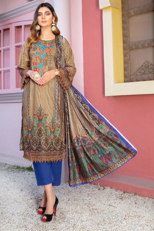 Farwa Premium Emb Lawn`21 Vol 1 D#6