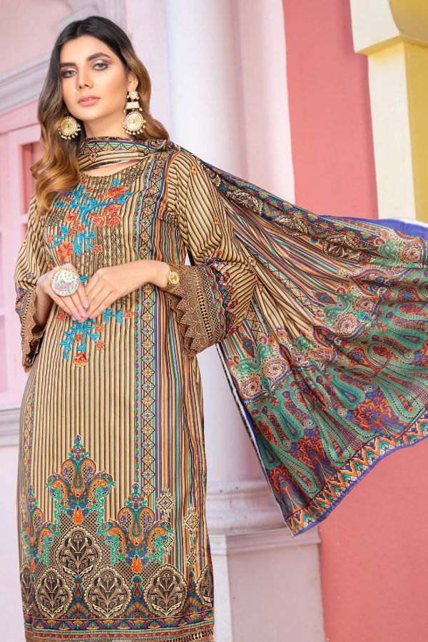 Farwa Premium Emb Lawn`21 Vol 1 D#6