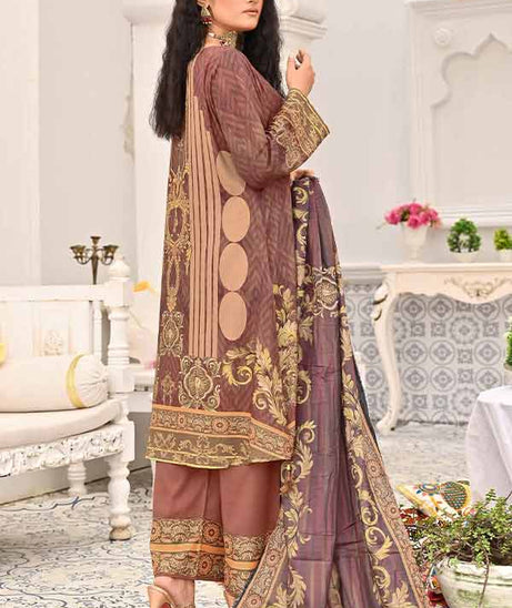 Feroza Digital Print Linen`22 D#01 (D-Mustard)