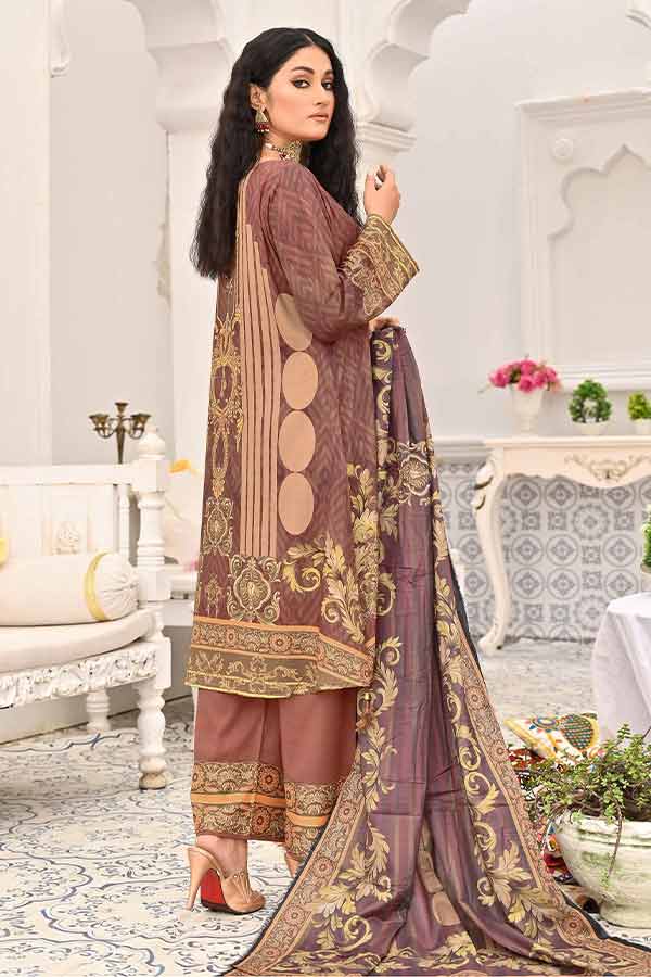Feroza Digital Print Linen`22 D#01 (D-Mustard)