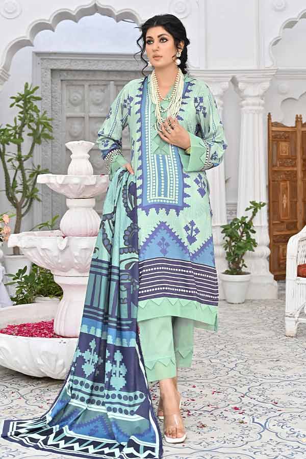 Feroza Digital Print Linen`22 D#01 (Pista)
