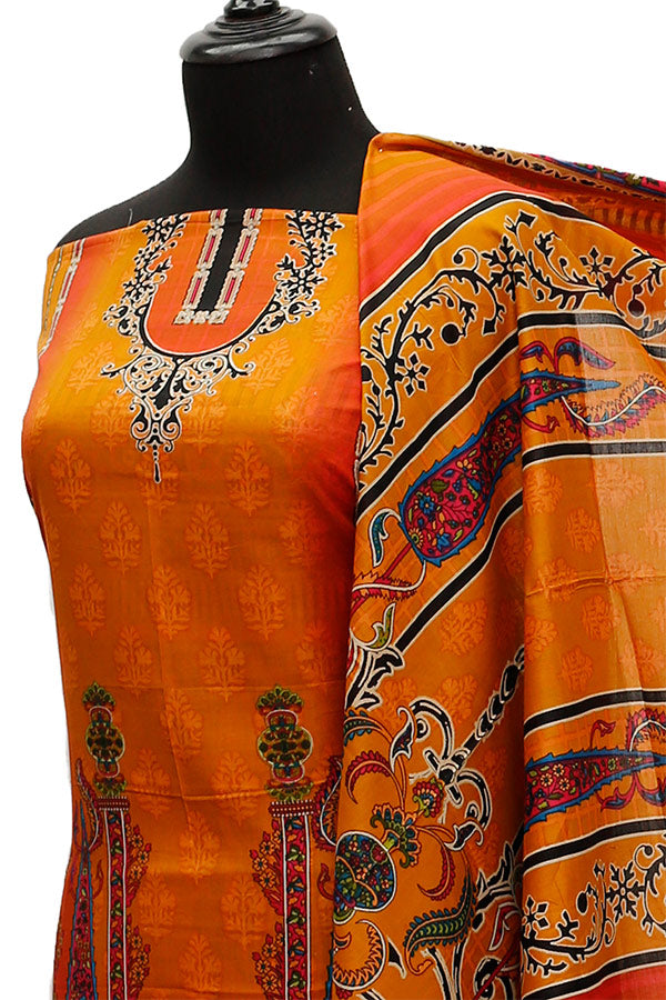 Firdous Digital Lawn'21 D#708 Mustard