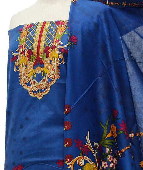 Firdous Digital Lawn'21 D#718 Blue
