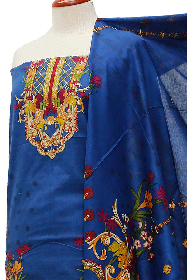 Firdous Digital Lawn'21 D#718 Blue