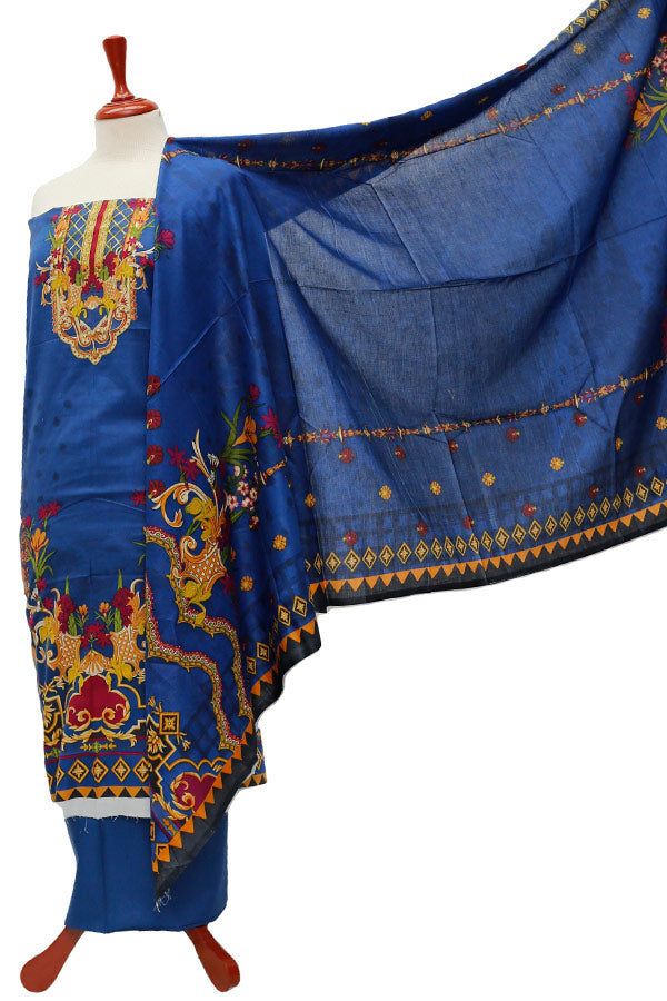 Firdous Digital Lawn'21 D#718 Blue