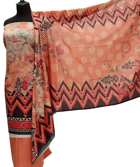 Firdous Digital Lawn'21 D#833 Peach