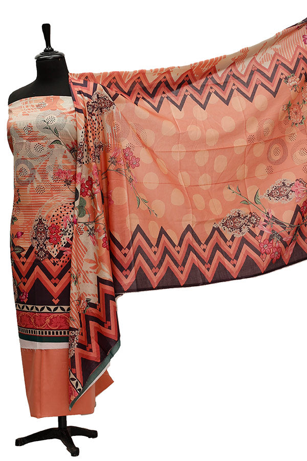 Firdous Digital Lawn'21 D#833 Peach