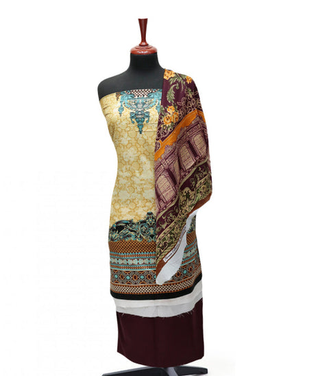 Firdous Korian N/Dupatta`25 D#12656 (Maroon)