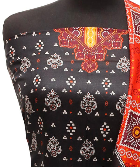 Firdous Print Lawn`22 D#611 Black