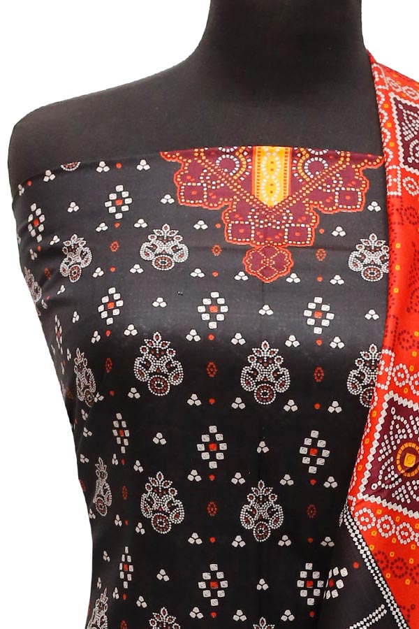 Firdous Print Lawn`22 D#611 Black