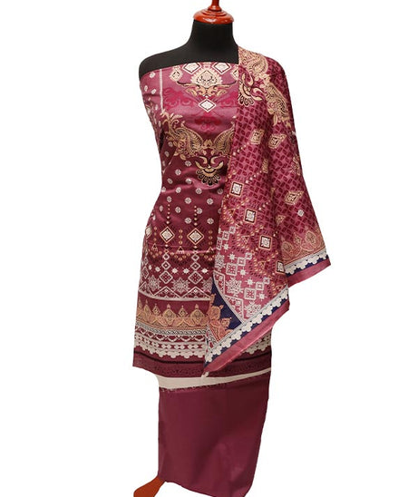 Firdous Print Lawn`22 D#614 Pink
