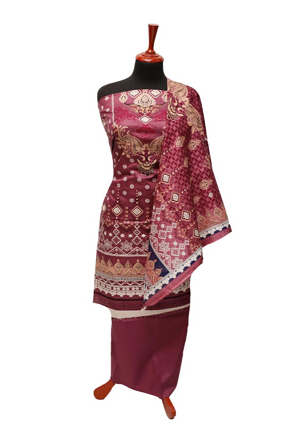 Firdous Print Lawn`22 D#614 Pink
