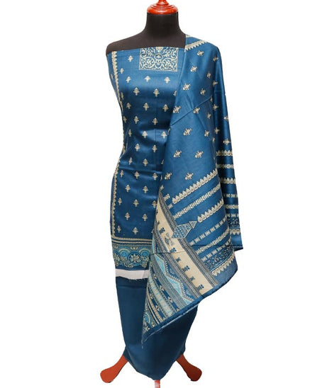 Firdous Print Lawn`22 D#619 Blue