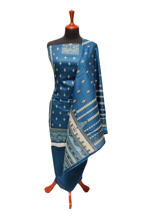 Firdous Print Lawn`22 D#619 Blue