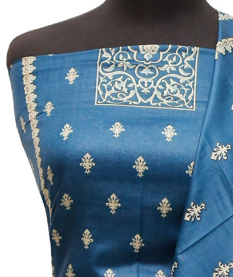 Firdous Print Lawn`22 D#619 Blue