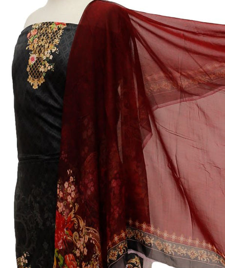 Five Star D/Lawn B/Dupatta`21 D#1426 (Black)