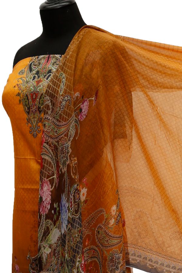 Five Star D/Lawn B/Dupatta`21 D#1429 (Orange)